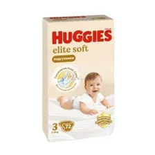 Подгузники детские HUGGIES Elite Soft (5-9 кг), 72 шт