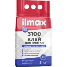 Клей для плитки повышенной фиксации ilmax 3100, 5кг