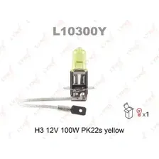 Автолампа галогенная PK22s LYNXAUTO L10300Y H3 12 4300K K