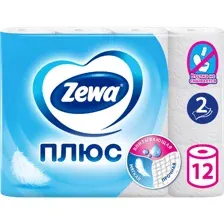 Туалетная бумага Zewa Плюс, без аромата, 12 рулонов