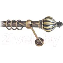 Карниз для штор Lm Decor Купол 145 1р витой 25мм (антик, 1.6м)
