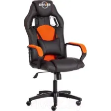 Кресло геймерское Tetchair Driver кожзам/ткань (черный/оранжевый)
