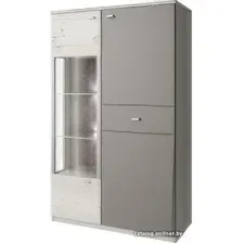 Шкаф-витрина Anrex Diego 1V2D1S (бонди бич/силк шитаке)