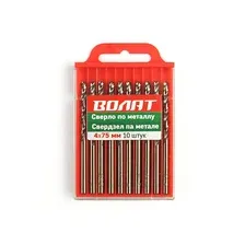 VOLAT 85032-065 Сверло по металлу ц/х 3.2х36х65 мм HSS, комплект из 10-ти шт