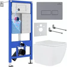 Инсталляция с унитазом подвесным Roxen StounFix Dual Fresh 966775