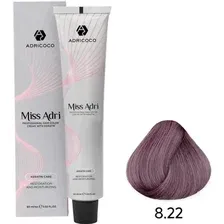 Крем-краска Adricoco Miss Adri 8.22 (100мл, светлый блонд интенсивный фиолетовый)
