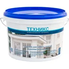 Краска Техникс ВД-АК-1УГ Для окон и дверей 3 кг (белый полуглянцевый)
