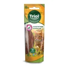 Аппетитные колбаски Triol для кошек из утки с лососем, 40 г