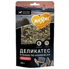 Лакомство для собак Мнямс Кубики, лосось, 40 г