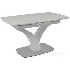 Стол НОТР ДАМ MODERNE 1400(1800)*850 камень белый Calacata vagli/белый муар
