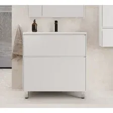 Symbolite Тумба под умывальник Лима 80 Line Plus 2 ящика (белый матовый)