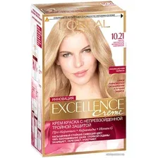 Крем-краска для волос LOreal Excellence 10.21 Светло-светло-русый перламутровый осветляющий