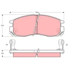 Тормозные колодки дисковые передняя ось TRW GDB1128