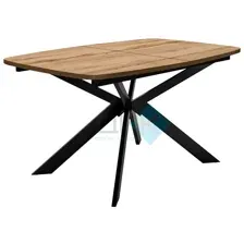 Стол обеденный DikLine B140 Black, дуб галифакс