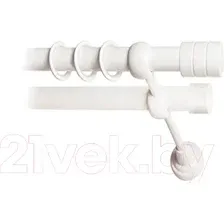 Карниз для штор Lm Decor Цилиндр 088 2р гладкий 25/19мм (белый глянец, 4м)