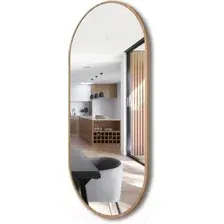 Зеркало Emze Color Oval 45x90 / COLOR.45.90.KRD (дуб)