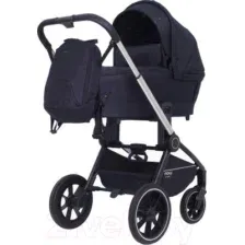 Универсальная коляска MOWbaby Zoom PU 2 в 1, RA086, Silver Black