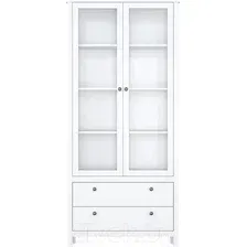 Шкаф-витрина Black Red White Ewa REG2W2S (белый)