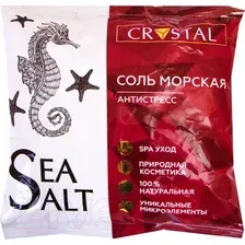 Соль для ванны Crystal Морская природная с композицией эфирных масел (1кг)