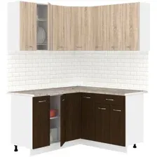 Готовая кухня Кортекс-мебель Корнелия Лира 1.5x1.5 (дуб сонома/венге/марсель)
