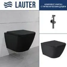 Унитаз подвесной Lauter Nuremberg 21811B черный + Breez 21GN7072BM