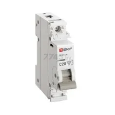 Автоматический выключатель EKF PROxima ВА 47-63N 1P 20А C 6кА (M636120C)