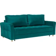 Диван Mebel-Ars Пантен (бархат сине-зеленый Star Velvet 43 Black Green)