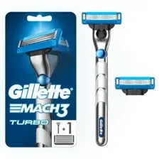 Бритва Gillette Mach3 Turbo с 2 сменными кассетами