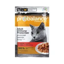 Влажный корм для кошек PROBALANCE Immuno Protection говядина в соусе пауч 85 г (4640011980838)