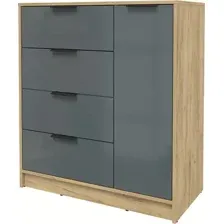 Тумба Интерлиния Концепт КТ-Т90 Глосс (дуб золотой/асфальт глянец)