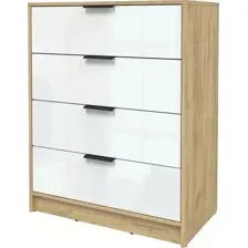 Комод Интерлиния Концепт КТ-К80 Глосс (дуб золотой/белый глянец)