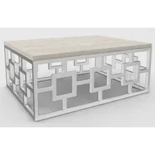 Журнальный столик Hype Mebel Лок 60x80 (белый/древесина белая)