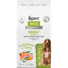 Сухой корм для собак Брит Кеа Dog Adult Medium Healthy Skin Shiny Coat / 6010179 (12кг)