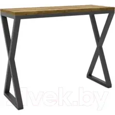 Барный стол Hype Mebel Амарион 120x40x110 (черный/дуб галифакс олово)