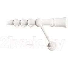 Карниз для штор Lm Decor Гиро 071 1р гладкий 25мм (белый глянец, 2.8м)