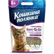 Наполнитель для туалета Кошкина Полянка Силикагелевый с активным кислородом / 0480 (5л/4.5кг)