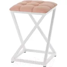 Табурет AMC Comfort 8К6.7 (кожзам коралл/белый)