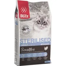 Сухой корм для кошек Blitz Pets Sensitive Sterilised Cats Turkey / 4411 (2кг)