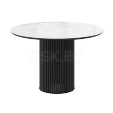 Стол Askar Round-116 brecha gloss premium cer/черный