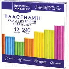 Пластилин Brauberg Академия Хит / 106423 (12цв)