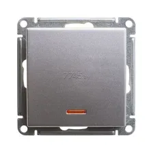 Выключатель одноклавишный проходной скрытый с подсветкой SYSTEME (SCHNEIDER) ELECTRIC W59 хром (VS610-157-5-86)