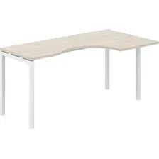Письменный стол Norden 160x90x75 правый / SG.232.OL.44.WH.R (белый/дуб светлый)