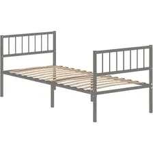Кровать Домаклево Металика В3+В3 90x200 (серый)
