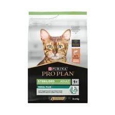 Сухой корм для стерилизованных кошек PURINA PRO PLAN Sterilised Optirenal лосось 3 кг (7613036499965)