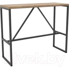 Барный стол Hype Mebel Дельта 120x55x110 (черный/дуб галифакс натуральный)