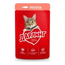 Влажный корм для кошек Дарлинг Лосось в подливе (75г)