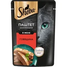 Влажный корм для кошек Sheba Для взрослых кошек Паштет в желе. Говядина (75г)