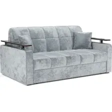 Диван Мебель-АРС Аккордеон Бакли НПБ 155x200 (велюр серый Plush OWV-11)