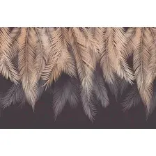 Фотообои листовые Citydecor Пальмовые листья 2 (400x260, с оттенком бежевый-серый)