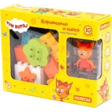 Конструктор Полесье Макси. Три кота. Карамелька и киоск 75823 (10эл)
